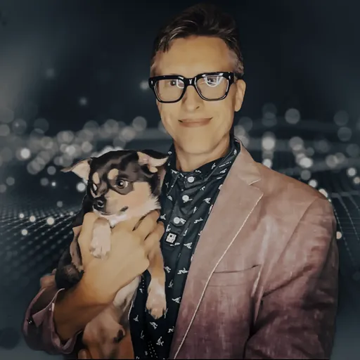 Carey Balboa with service animal Tango