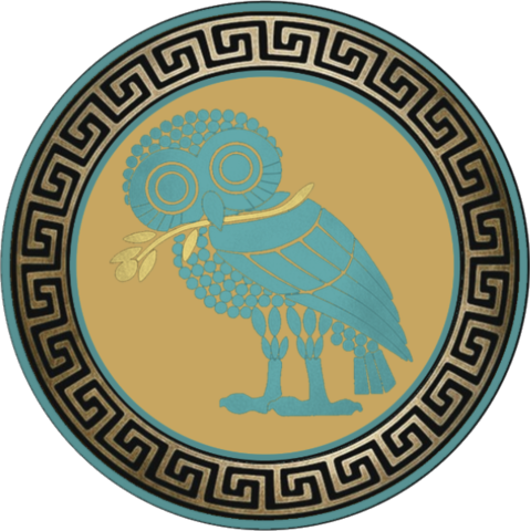 NON-NORMATIVE owl: the Owl of Athena reflected left-to-right, teal—a structured departure from the standard.